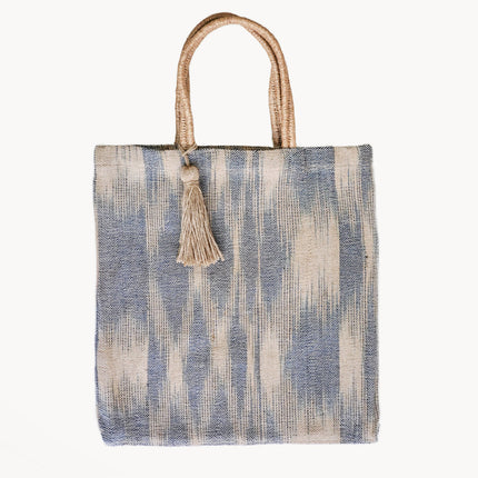 Nadi Jute Tote Bag - Blue