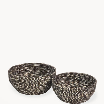 Black and Gold Basket Bowls- Set Of 2