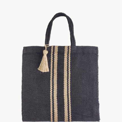 Naya Jute Tote Bag - Black