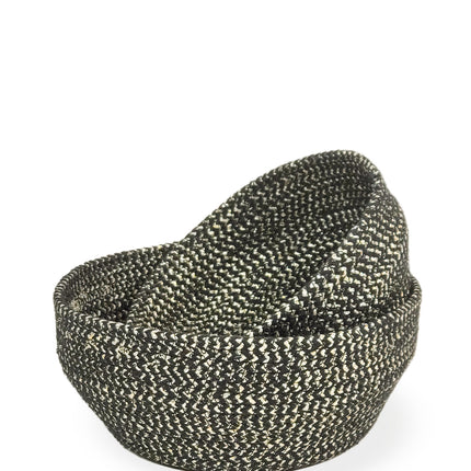 Black and Gold Basket Bowls- Set Of 2