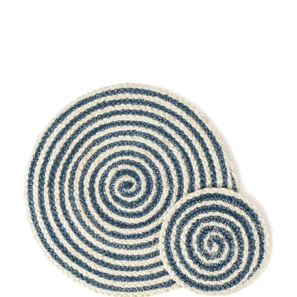 Kata Spiral Placemat - Blue (Set of 4)