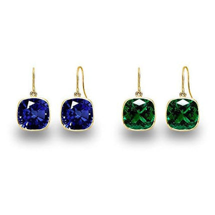 Sapphire and Emerald Earrings