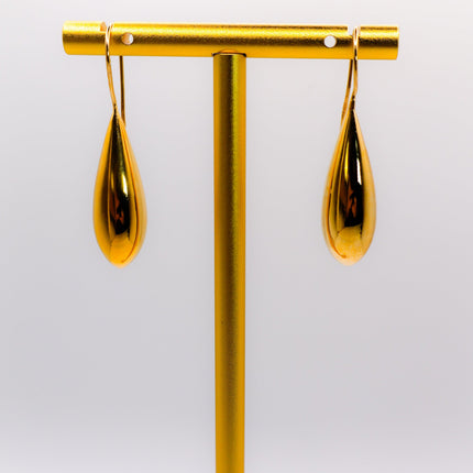 Italian Gilded Teardrop Statement Earrings