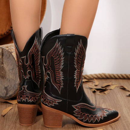 Mackenzie Western  Faux Leather Boots