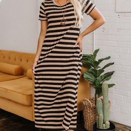 Meilani Stripe T-shirt Maxi Dress