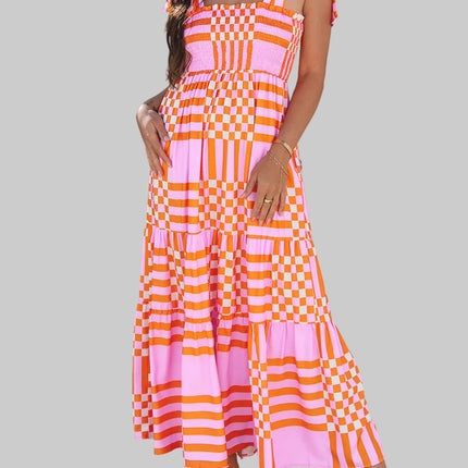 Elyse Boho Gingham Maxi Dress