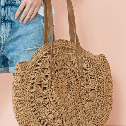 Mavis Bohemian Straw Woven Round Bag