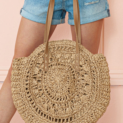 Mavis Bohemian Straw Woven Round Bag