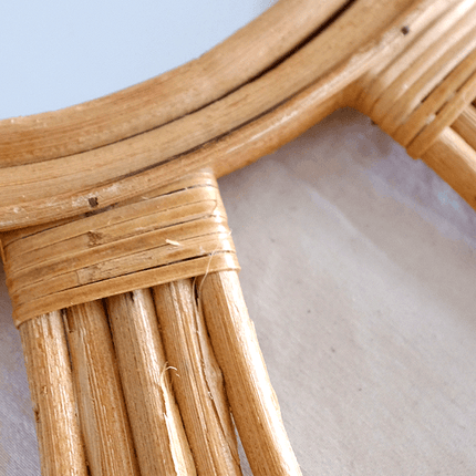 Bong Sunburst Natural Rattan Mirror