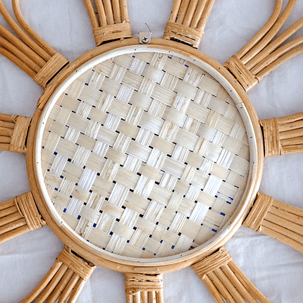 Bong Sunburst Natural Rattan Mirror