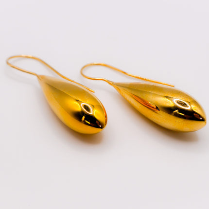 Italian Gilded Teardrop Statement Earrings
