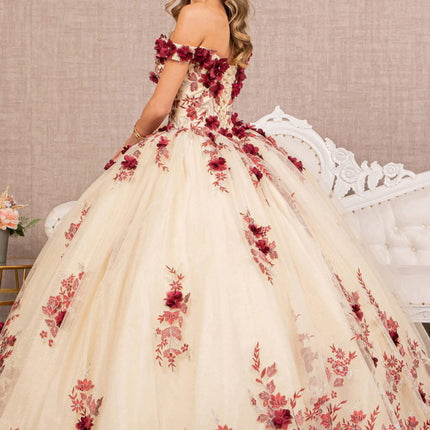 Red Couture Off‑Shoulder Gown
