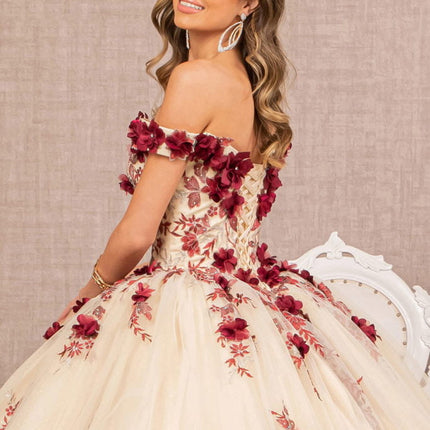 Red Couture Off‑Shoulder Gown