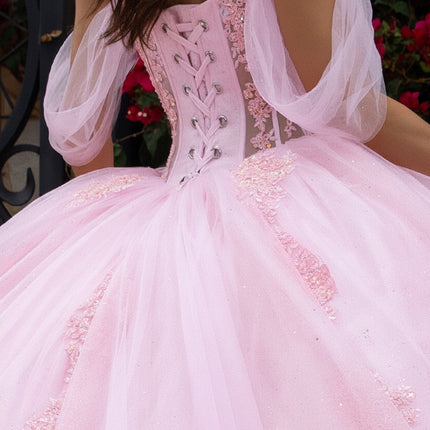 Royal Sheer Radiance Sweetheart Gown - Baby Pink