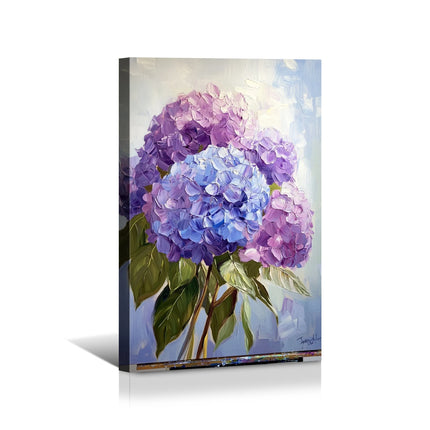 Impasto Hydrangea Canvas Wall Art
