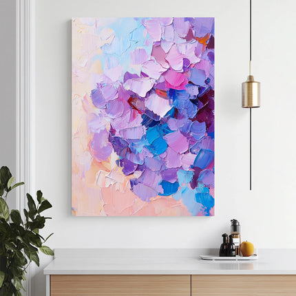Impasto Hydrangea Canvas Wall Art