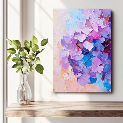 Impasto Hydrangea Canvas Wall Art