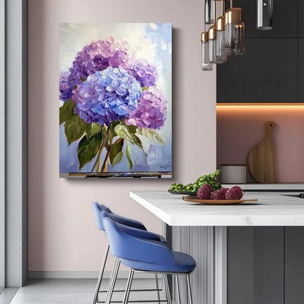 Impasto Hydrangea Canvas Wall Art