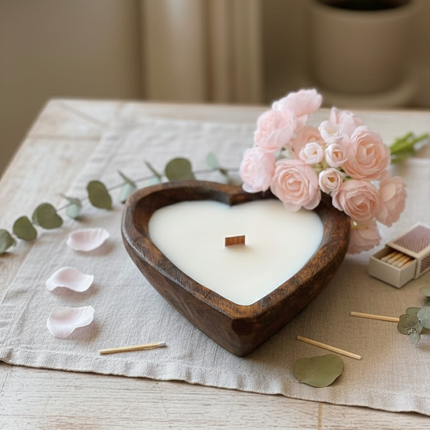 Endless Love Wooden Candle for Romantic Ambiance
