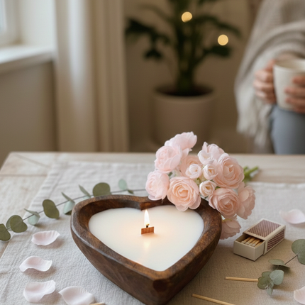 Endless Love Wooden Candle for Romantic Ambiance
