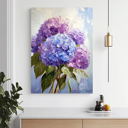 Impasto Hydrangea Canvas Wall Art