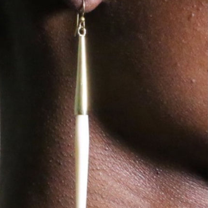 Capped Quill Dangle Earrings