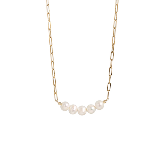 Bold Pearl Linked Necklace