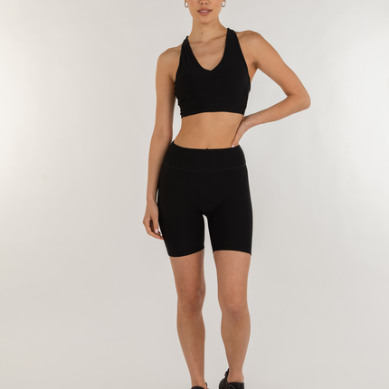 Elsa Fleece V Neck Longline Bra