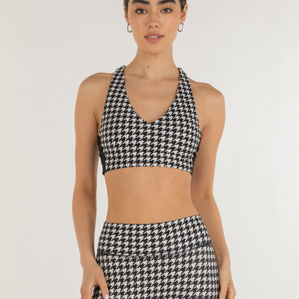 Elsa Fleece V Neck Longline Bra