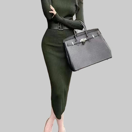 Autumn Winter Turtleneck  Knitted Dress