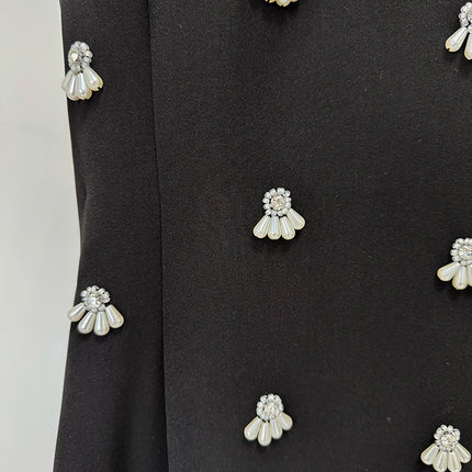 Beads on Black Career Dress