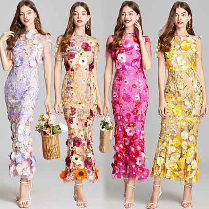 Embroidered Flower Dress