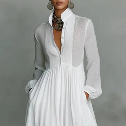 Flow In Elegance Dress - White