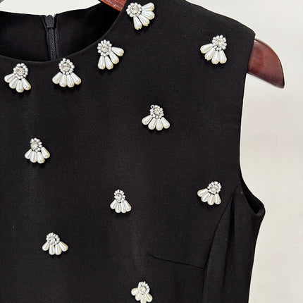 Beads on Black Career Dress