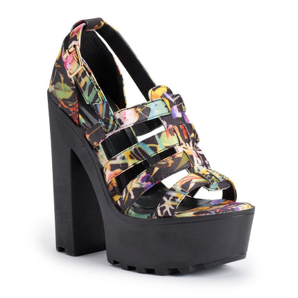 STELLA Floral Platform Heels