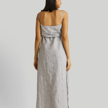 Strappy Pin Striped Maxi Dress