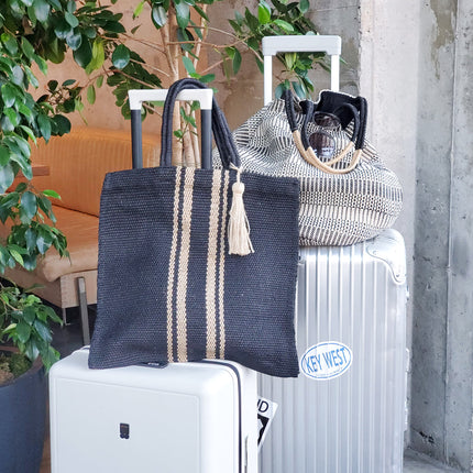 Naya Jute Tote Bag - Black