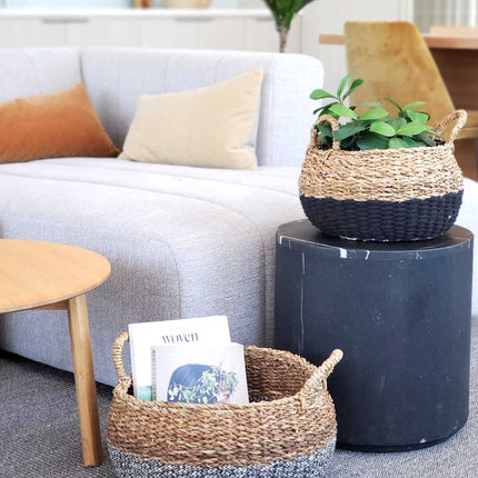 Ula Floor Basket - Black