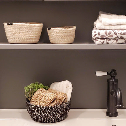 Black and Gold Basket Bowls- Set Of 2