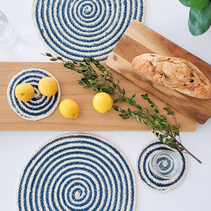 Kata Spiral Placemat - Blue (Set of 4)