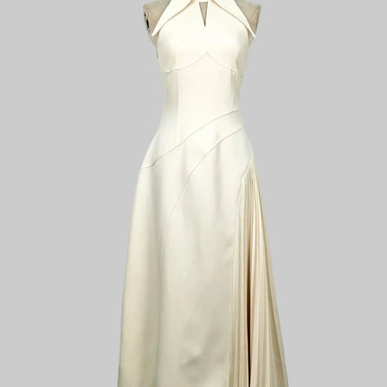 Pleated Halter Dress