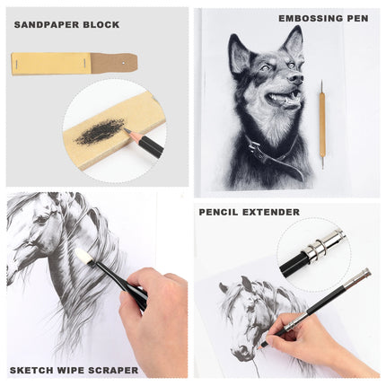 60 Pcs Drawing/Sketch Kit