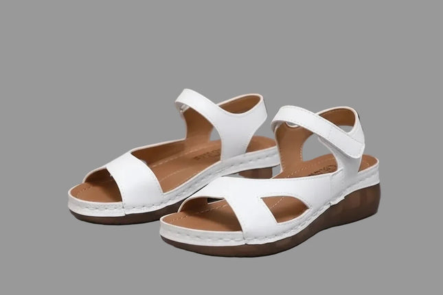 Comfortable Wedge Sandals -White