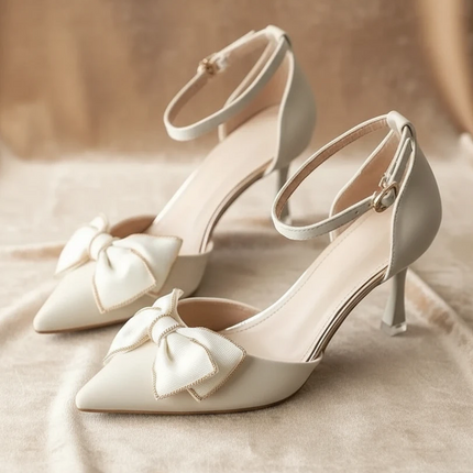Pretty Knot Heels - Beige