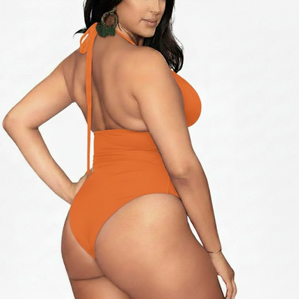 Lovely Vibrant Plus Size Bikini Orange