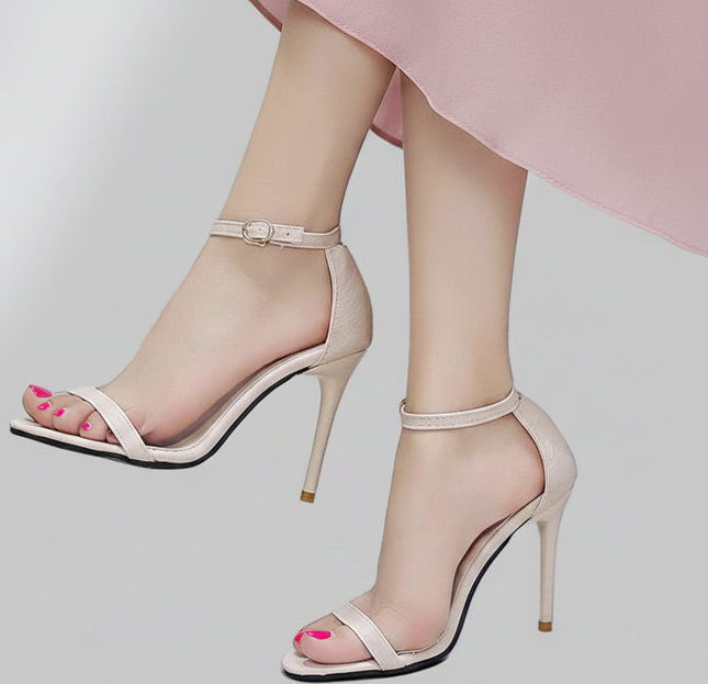 Elegant Apricot Sandal Heels