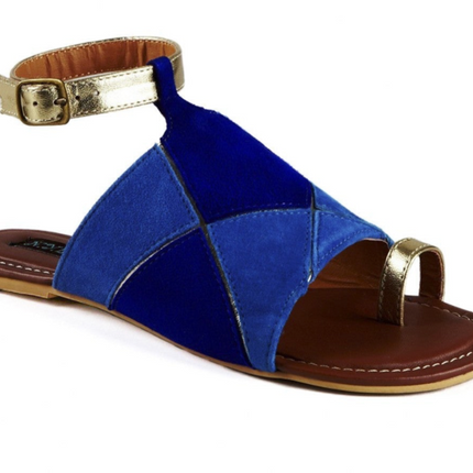 SULTAN Fancy Flat Sandals - Blue