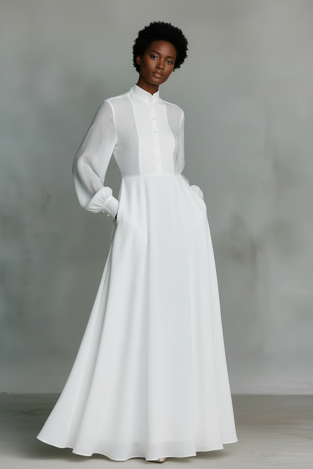 Flow In Elegance Dress - White