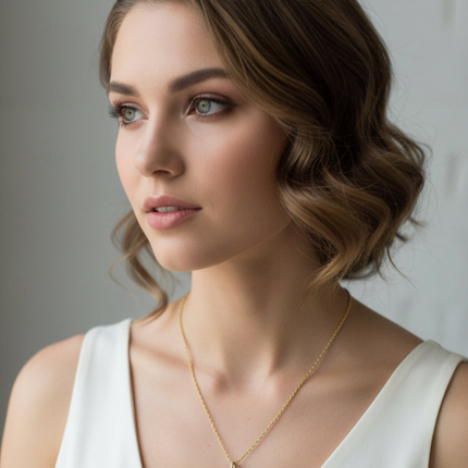 Nho Be Mini Triangle  Charm Necklace - Dark
