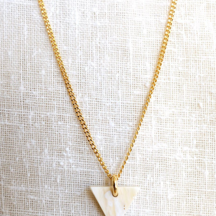 Nho Be Mini Triangle  Charm Necklace - Honey